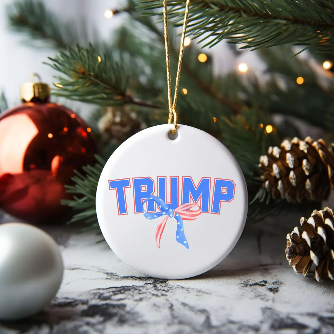 Christmas Tree Decor,Festive Trump,Trump Ornament