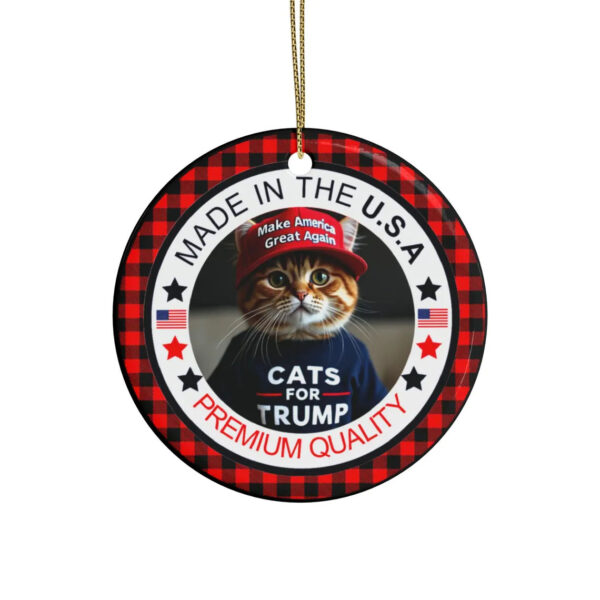Cute Cats for Trump MAGA Ceramic Christmas Ornament