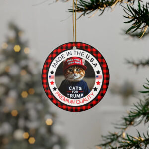 Cute Cats for Trump MAGA Ceramic Christmas Ornament