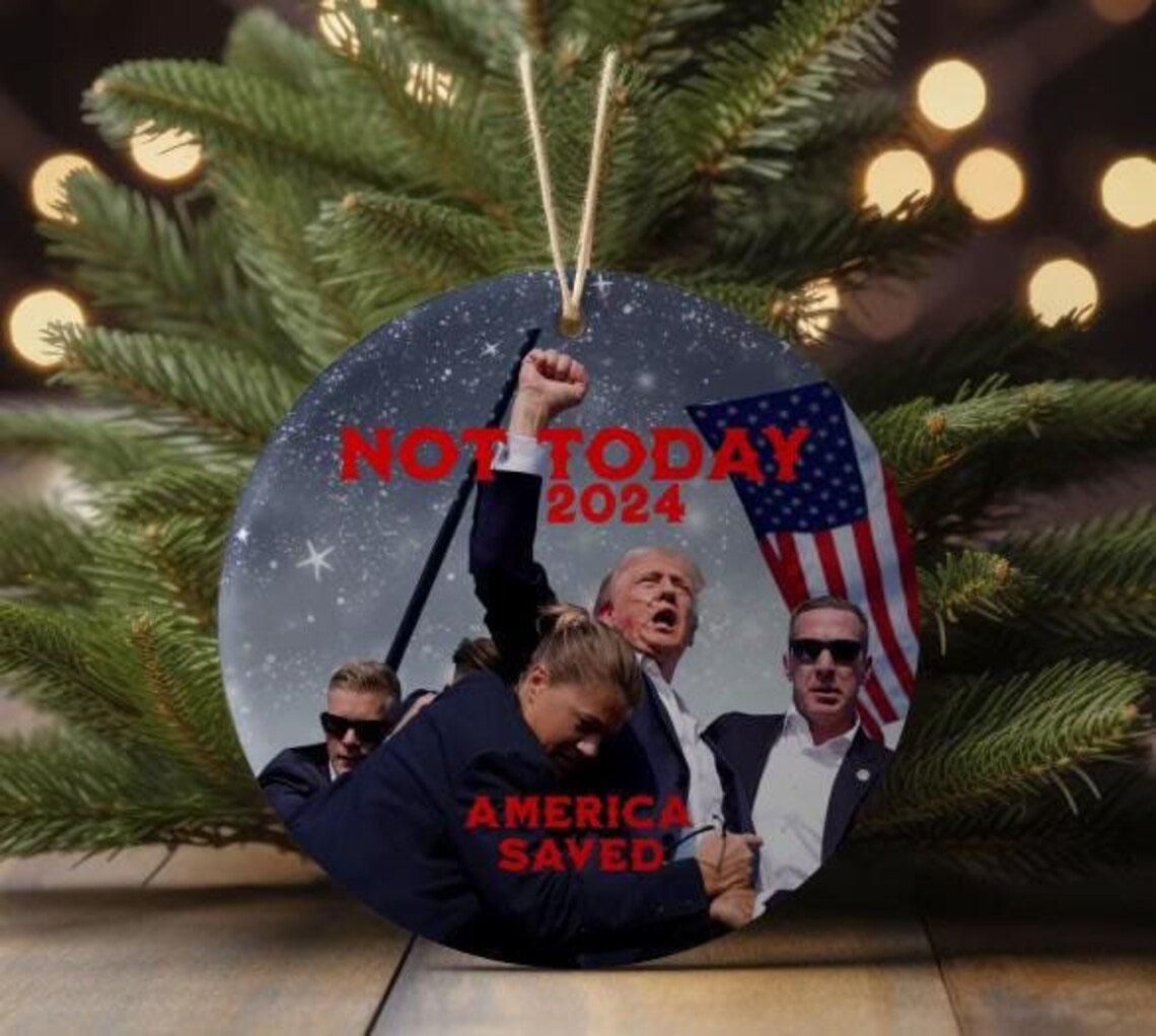 Donald Trump 2024 Ceramic Ornament Holiday Gift
