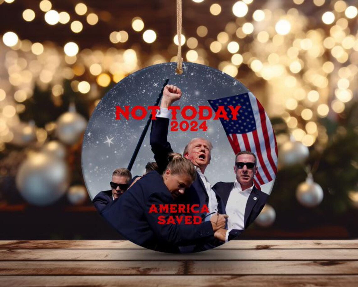 Donald Trump 2024 Ceramic Ornament Holiday Gift