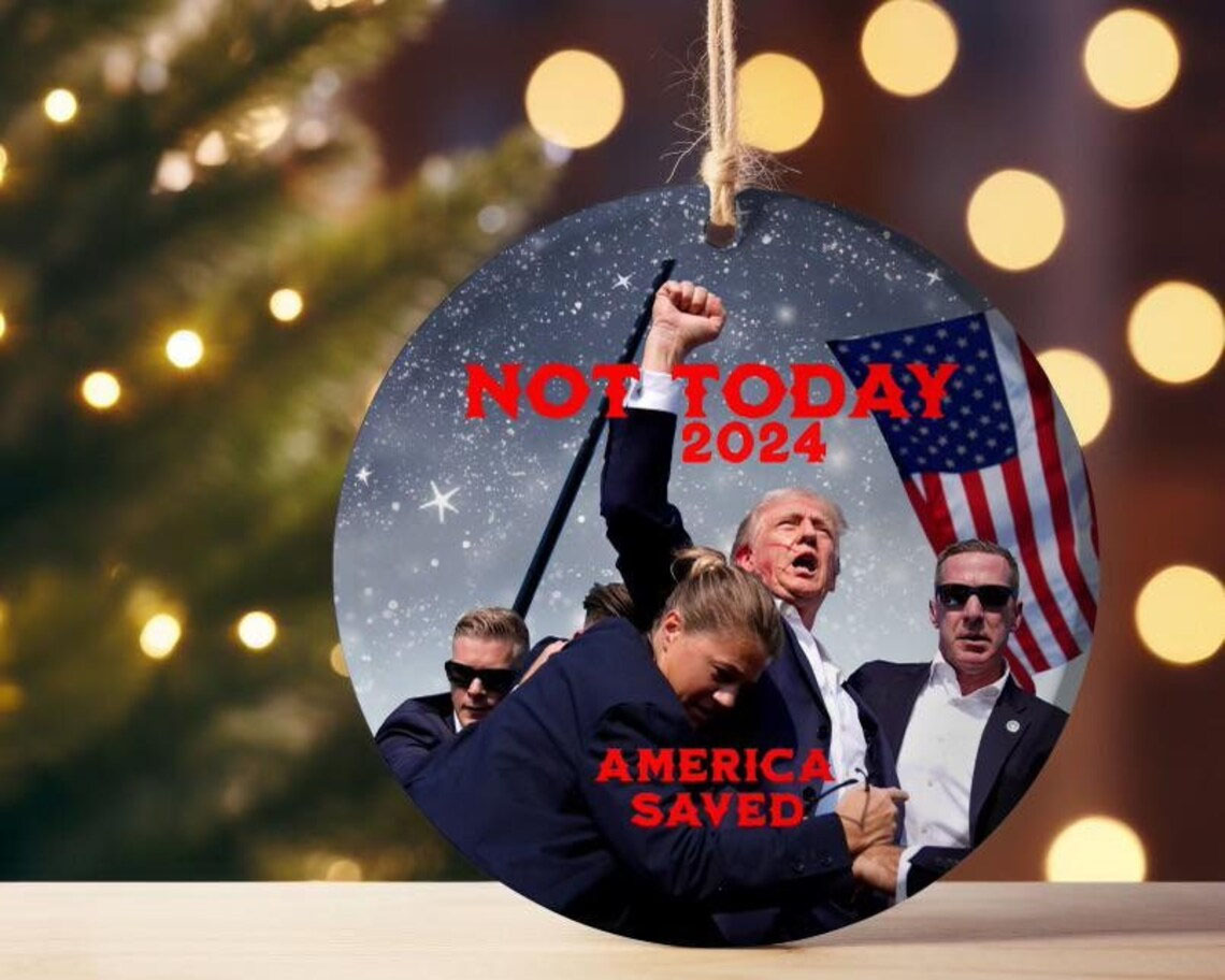 Donald Trump 2024 Ceramic Ornament Holiday Gift