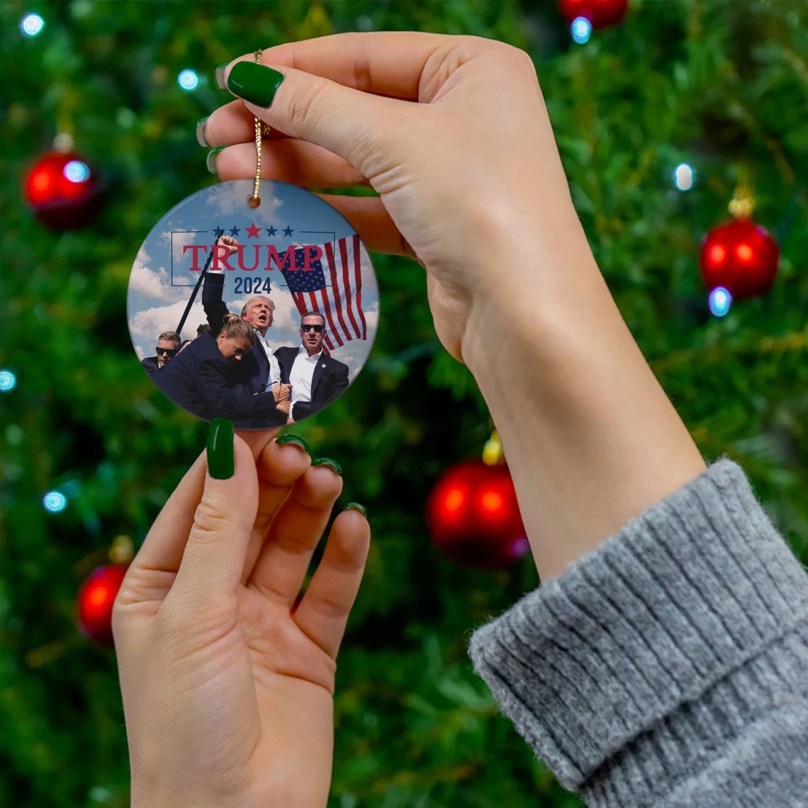 Donald Trump 2024 Ceramic Ornaments
