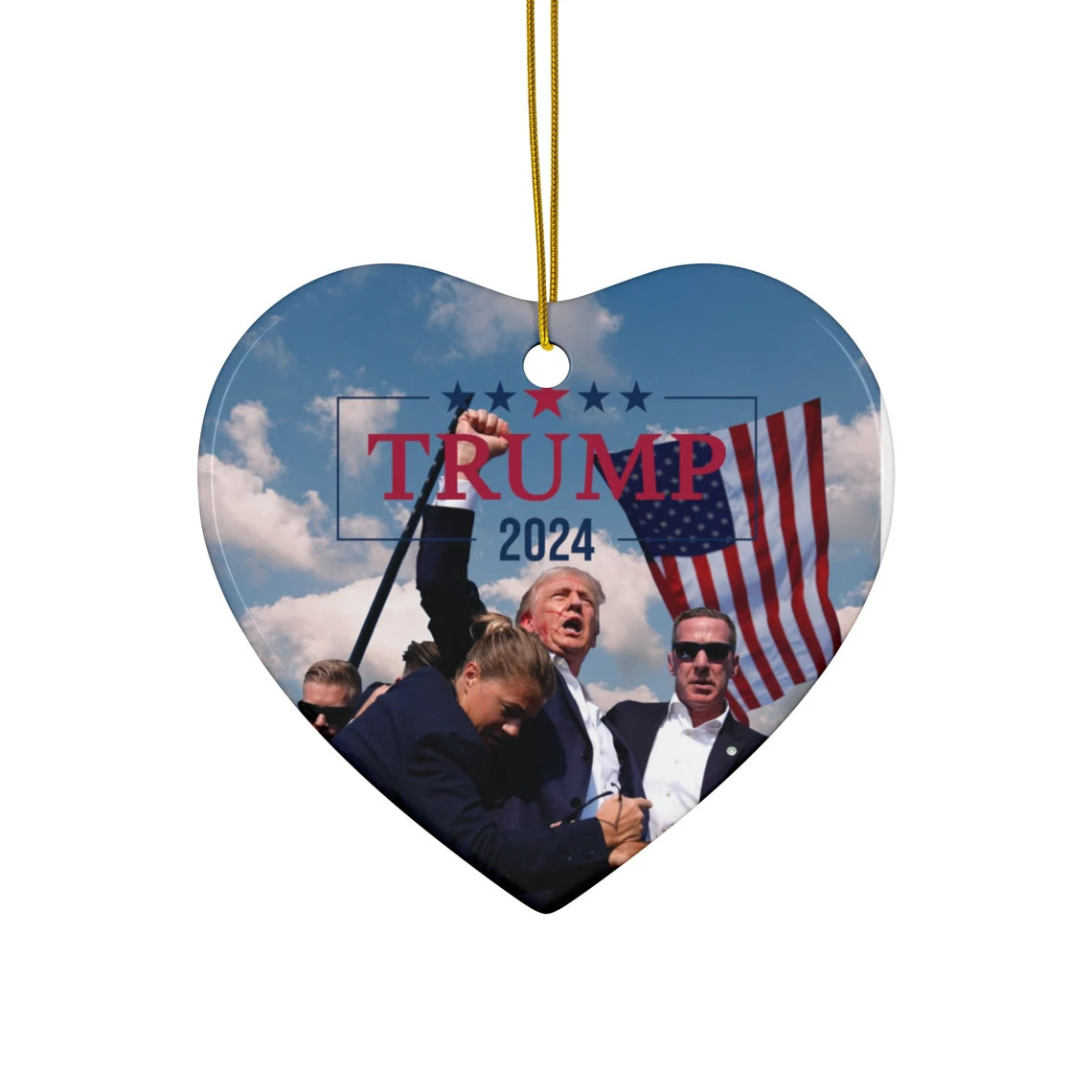 Donald Trump 2024 Ceramic Ornaments