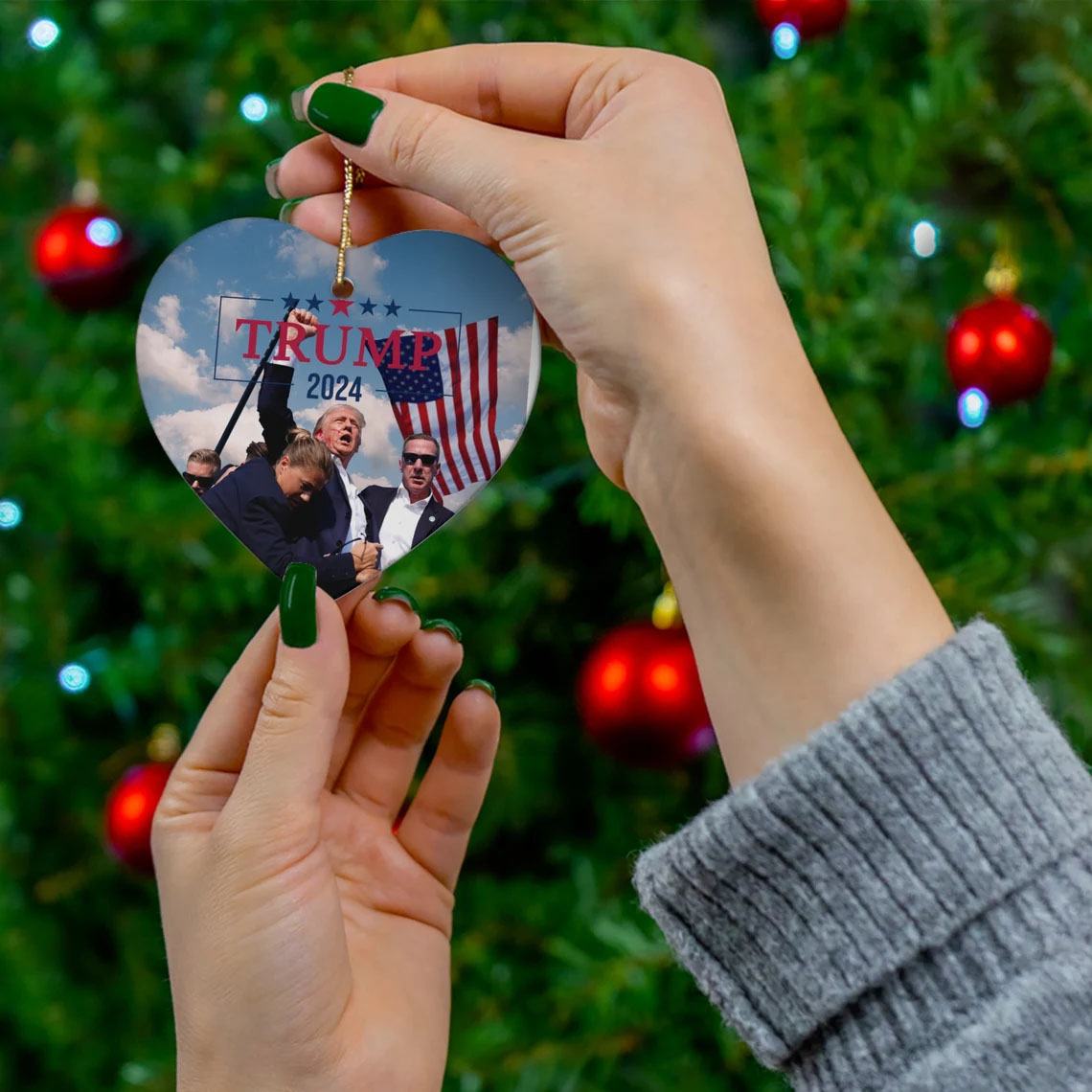 Donald Trump 2024 Ceramic Ornaments