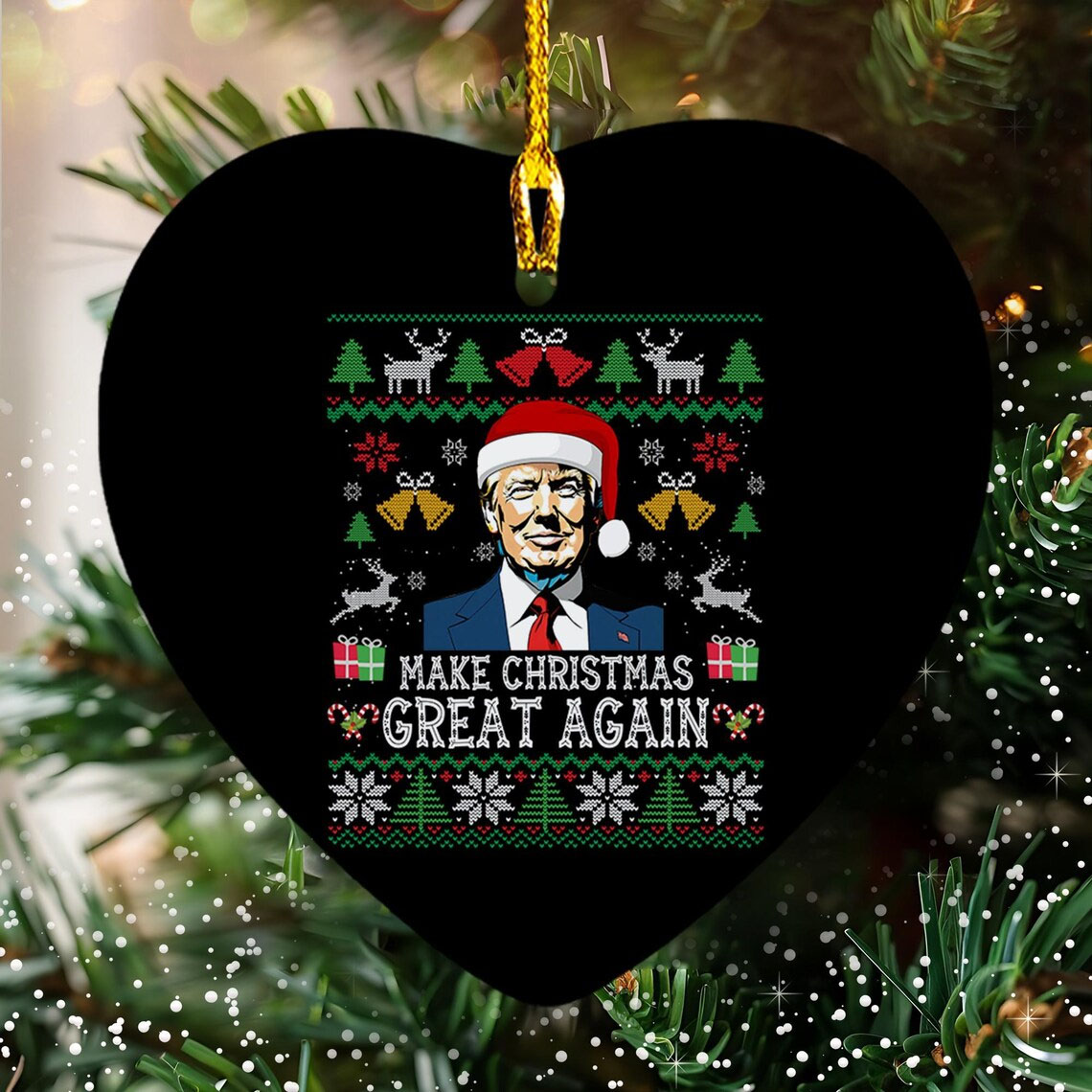 Donald Trump Christmas 2024 MAGA Ornament