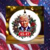 Donald Trump Christmas 45-47 Ornament