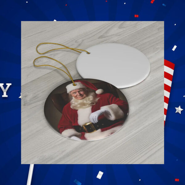 Donald Trump Christmas Ornament Acrylic with Ribbon Trump 2024 Christmas Gift Donald Trump Santa Secret Santa Gift MAGA