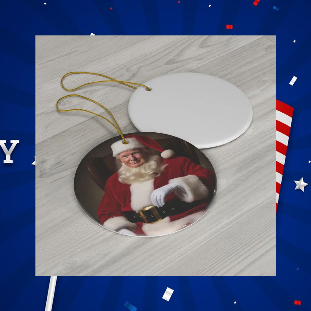 Donald Trump Christmas Ornament Acrylic with Ribbon Trump 2024 Christmas Gift Donald Trump Santa Secret Santa Gift MAGA