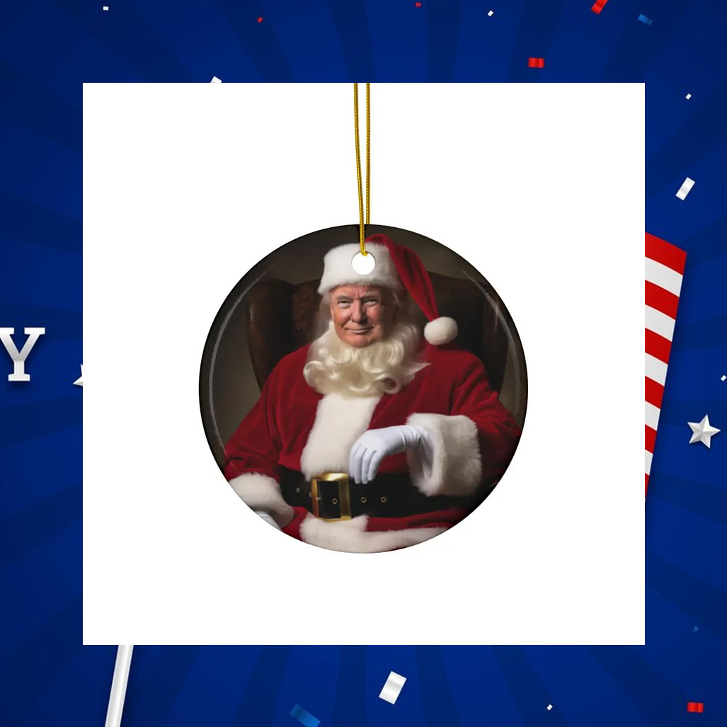 Donald Trump Christmas Ornament Acrylic with Ribbon Trump 2024 Christmas Gift Donald Trump Santa Secret Santa Gift MAGA