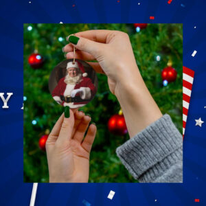 Donald Trump Christmas Ornament Acrylic with Ribbon Trump 2024 Christmas Gift Donald Trump Santa Secret Santa Gift MAGA