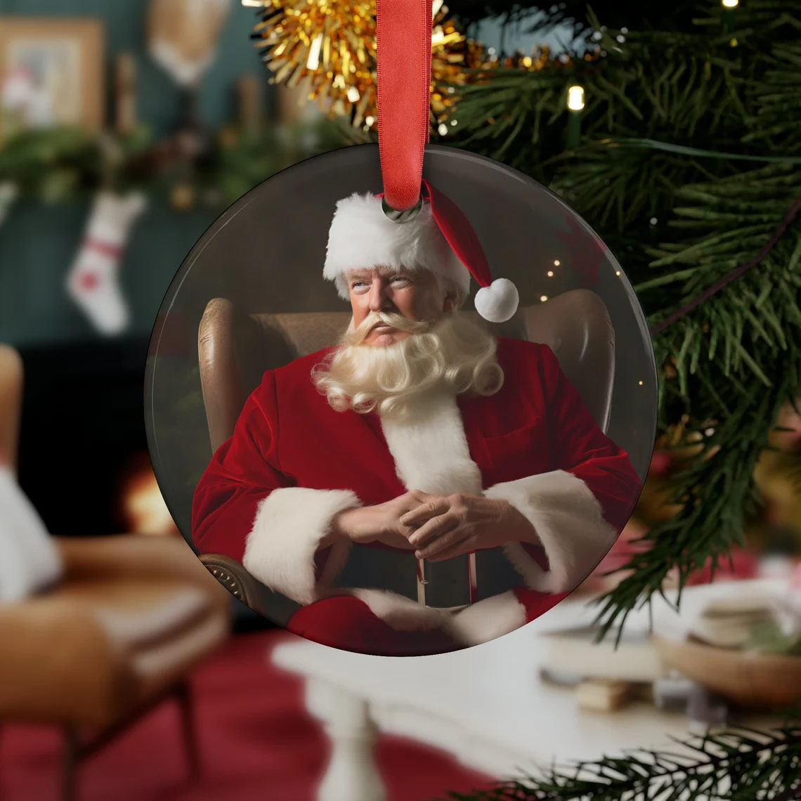 Donald Trump Christmas Ornament Trump 2024 Christmas Gift Donald Trump Santa Secret Santa Gift MAGA