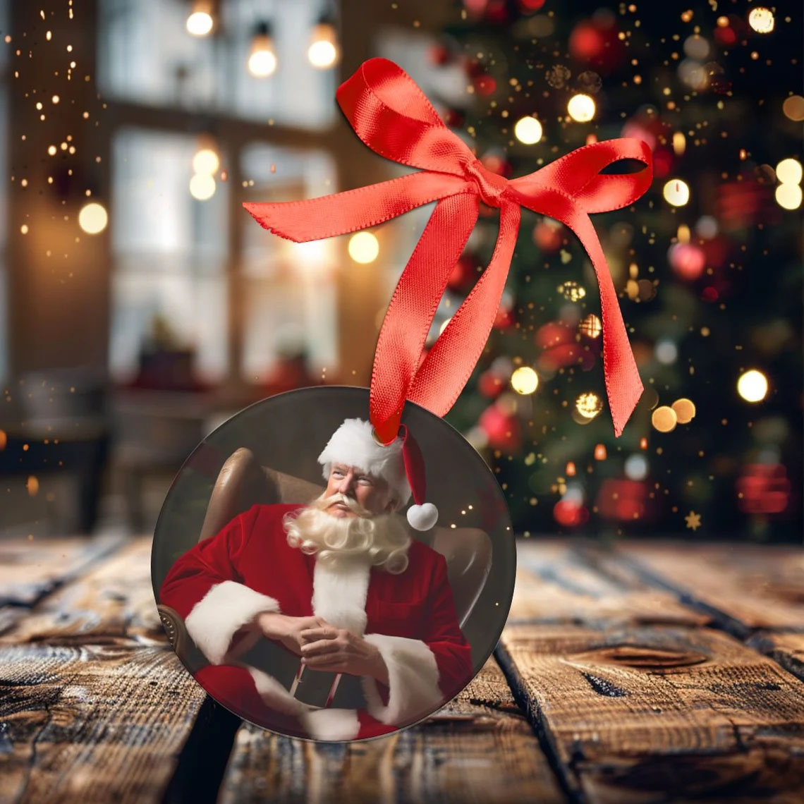 Donald Trump Christmas Ornament Trump 2024 Christmas Gift Donald Trump Santa Secret Santa Gift MAGA