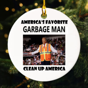 Donald Trump Garbage Man Ornament