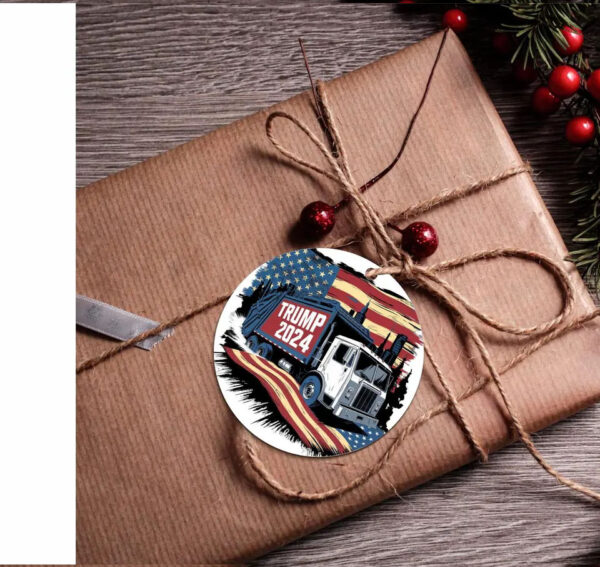 Donald Trump Garbage Truck 2024 Ornament