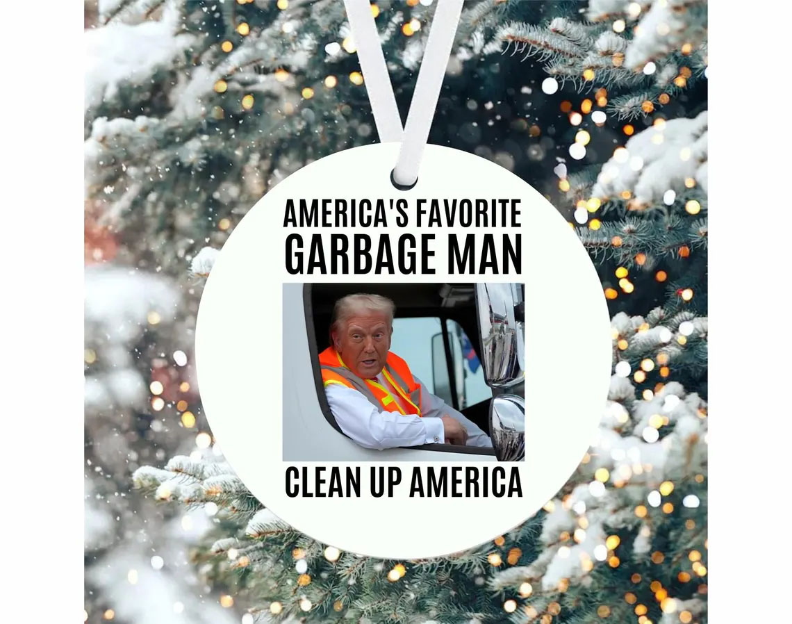 Donald Trump Garbage Truck 24 Ornament