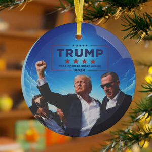 Donald Trump MAGA Christmas Ornament