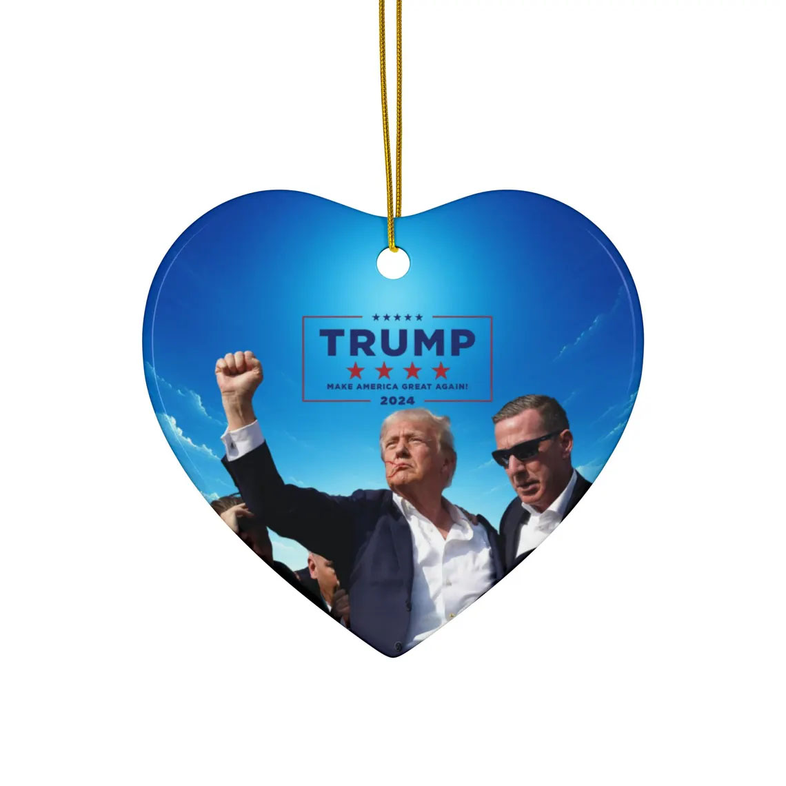 Donald Trump MAGA Christmas Ornament