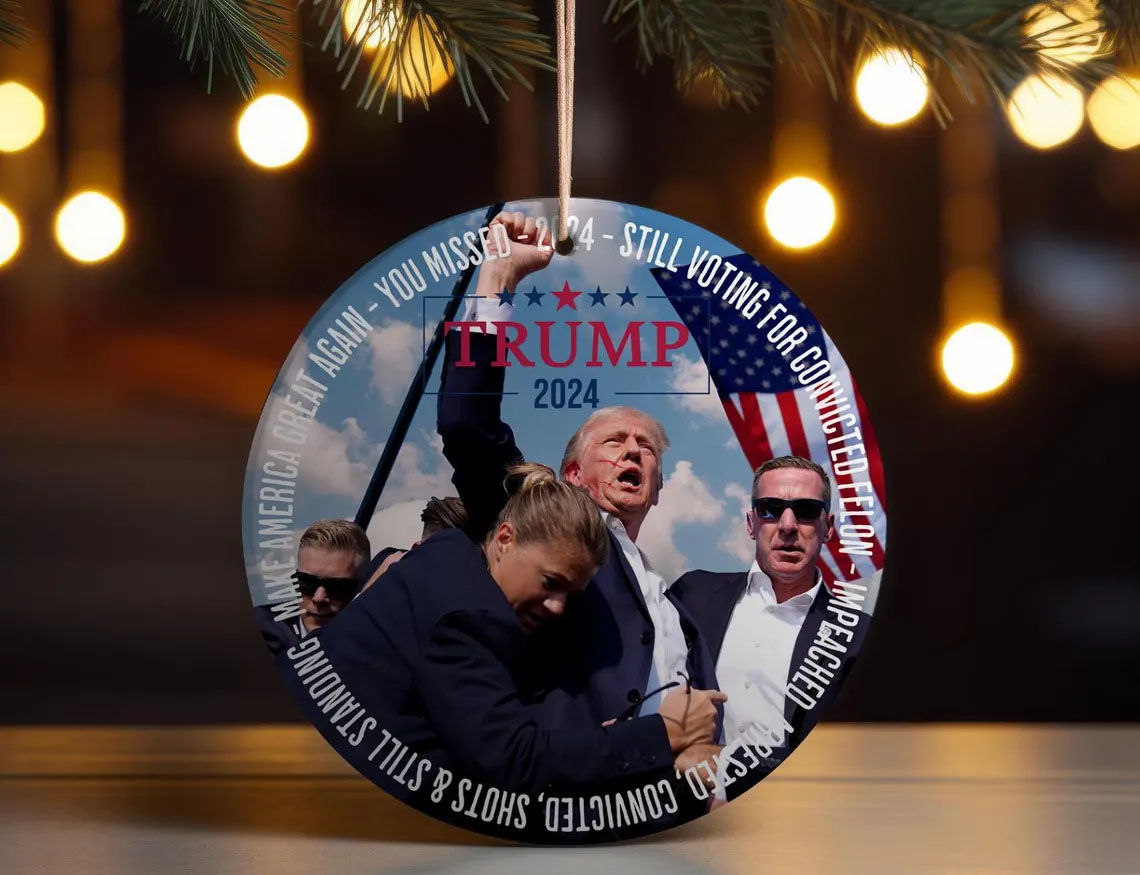 Donald Trump Ornament 2024 Christmas