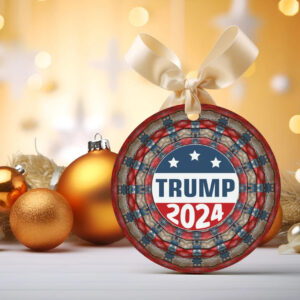 Donald Trump President 2024 Ceramic Ornament Fight For America