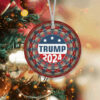 Donald Trump President 2024 Ceramic Ornament Fight For America