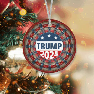 Donald Trump President 2024 Ceramic Ornament Fight For America