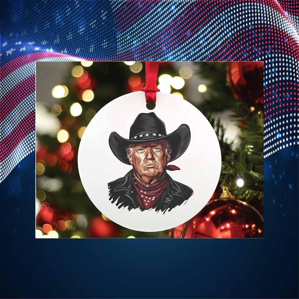Donald Trump President 2024 Cowboy Ornament