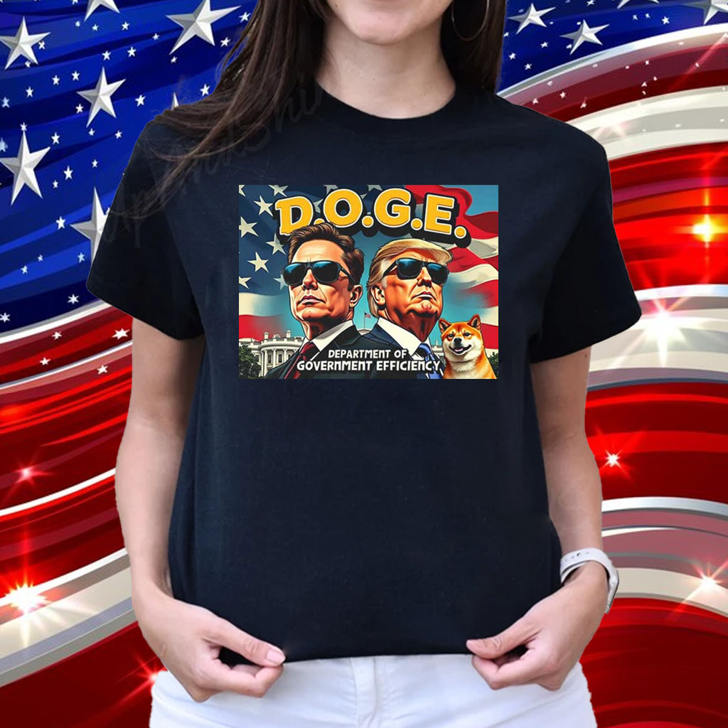Elon Musk And Donald Trump Department Of Government Efficiency Doge T-Shirt