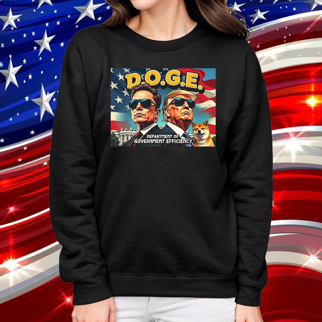 Elon Musk And Donald Trump Department Of Government Efficiency Doge T-Shirt