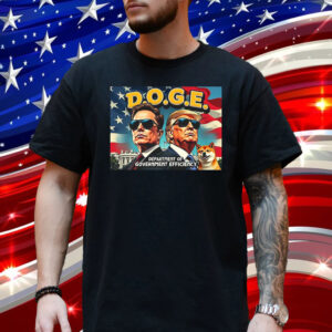 Elon Musk And Donald Trump Department Of Government Efficiency Doge T-Shirt