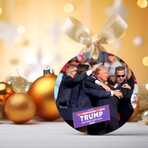 Fight For America Donald Trump 2024 Ceramic Ornament