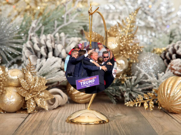 Fight For America Donald Trump 2024 Ceramic Ornament