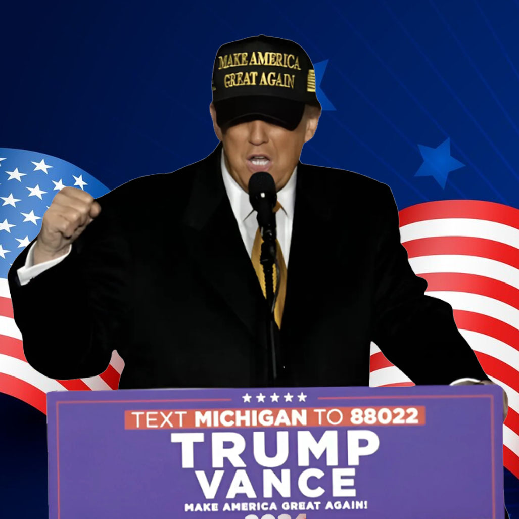 Gold Dark MAGA 2024 Hat