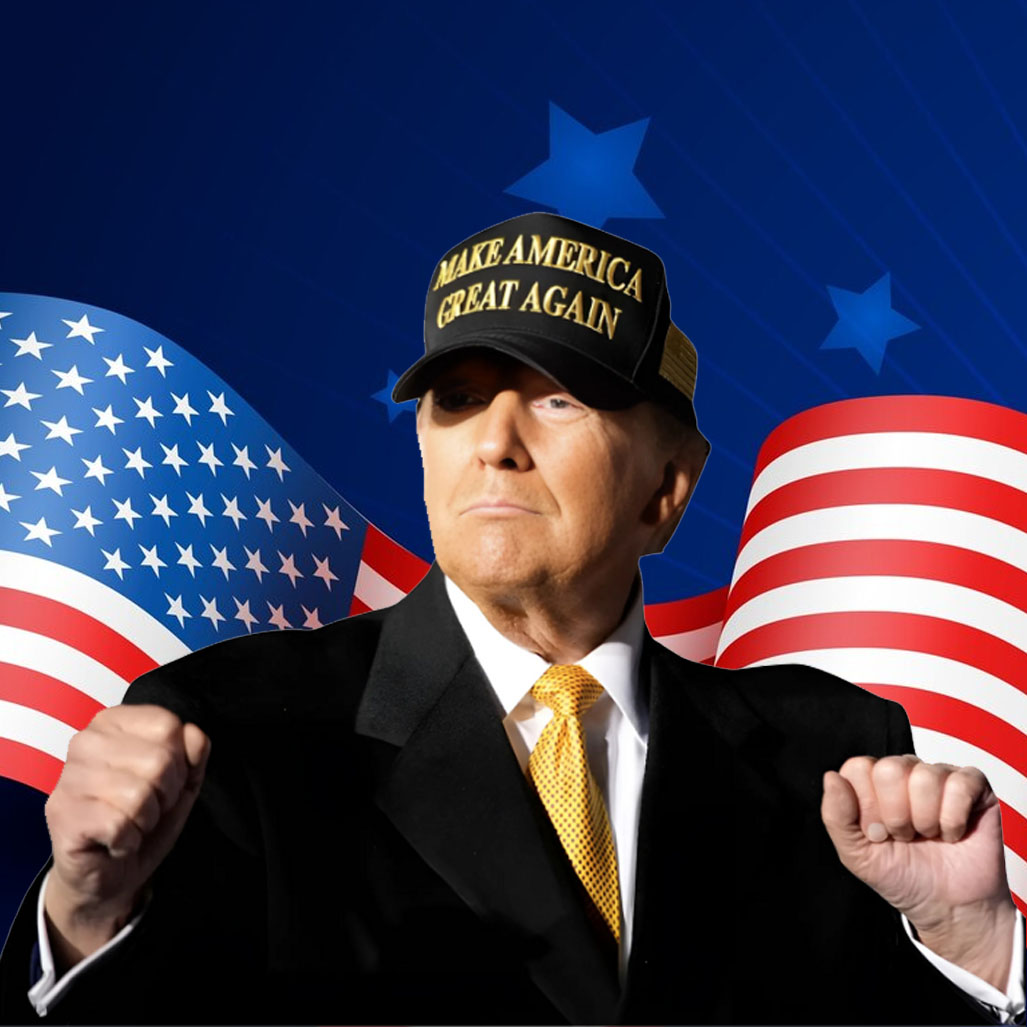 Gold Dark MAGA 2024 Hat