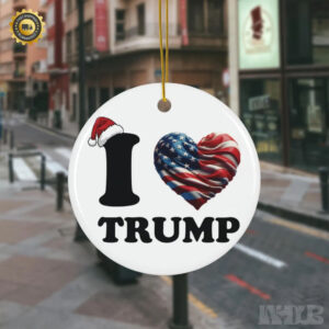 I Love Trump Ceramic Ornament