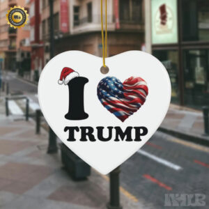 I Love Trump Ceramic Ornament