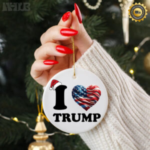 I Love Trump Ceramic Ornament
