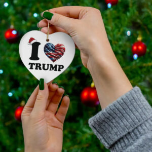 I Love Trump Ceramic Ornament