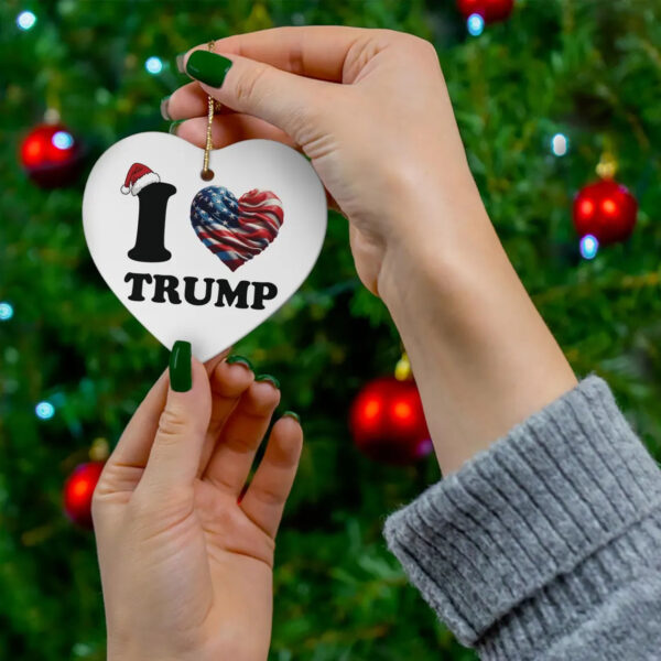 I Love Trump Ceramic Ornament