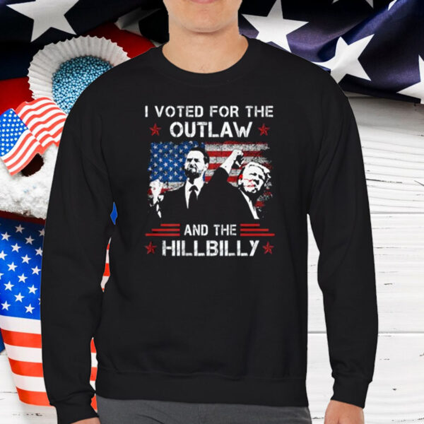 I Voted For The Outlaw And The Hillbilly Trump Vance 2024 Shirt