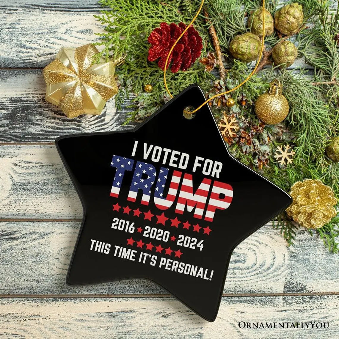 I Voted for Trump It's Personal Election Ornament