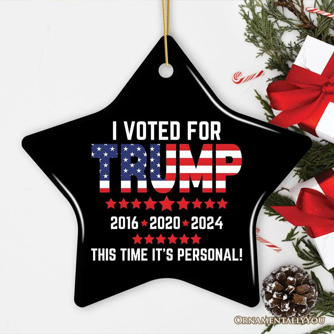 I Voted for Trump It's Personal Election Ornament