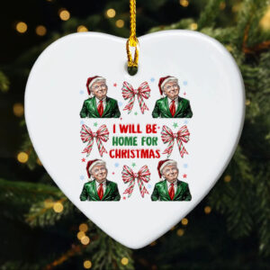 I'll Be Home For Christmas Donald Trump Ornament, Humorous Trump Christmas Ornament