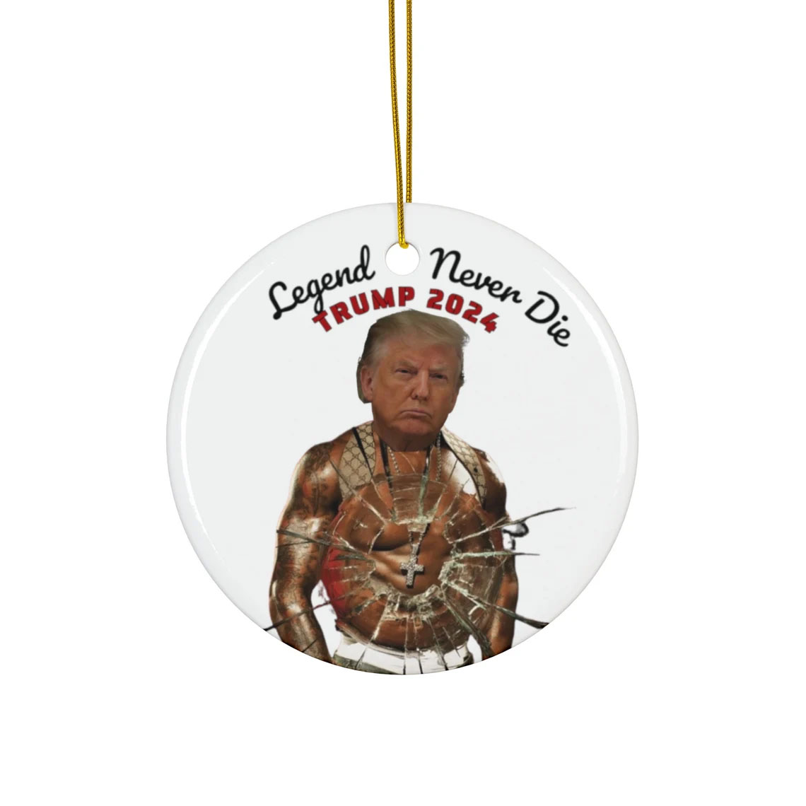 Legend Never Die Trump 2024 Christmas Ornament