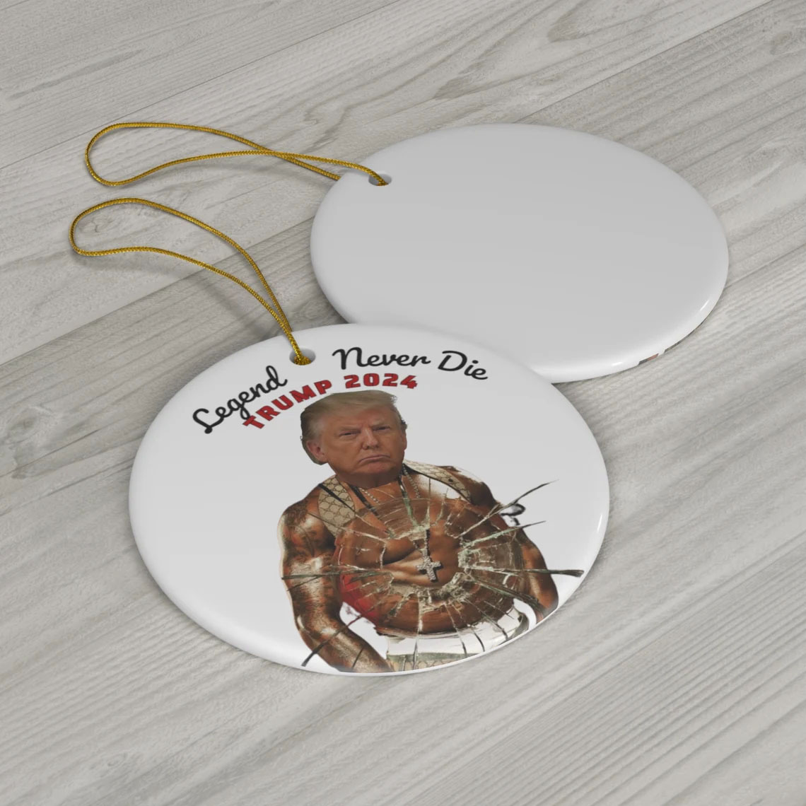 Legend Never Die Trump 2024 Christmas Ornament