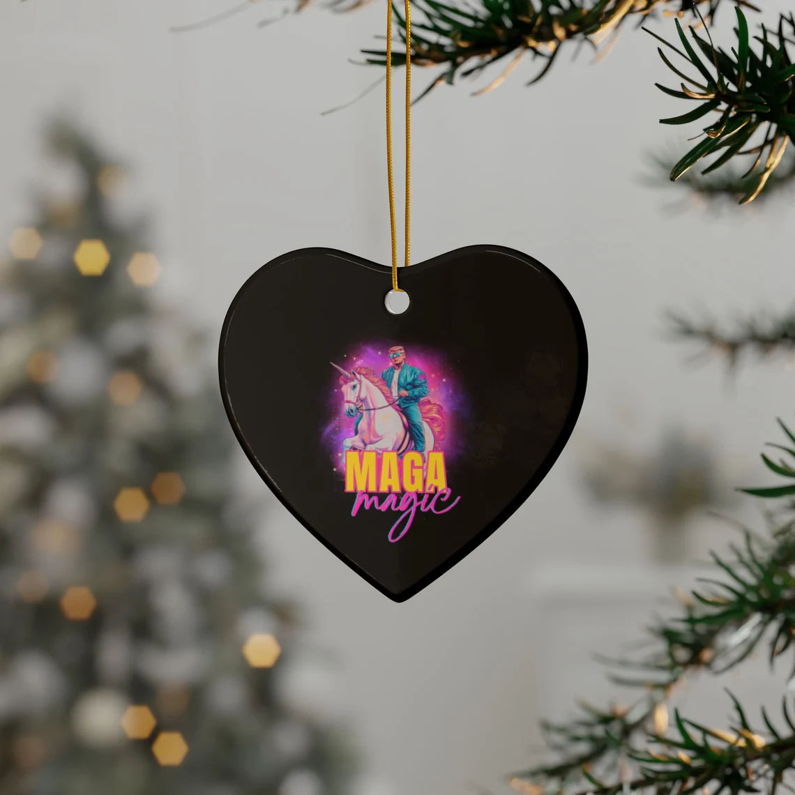 MAGA Magic Ceramic Christmas Ornaments