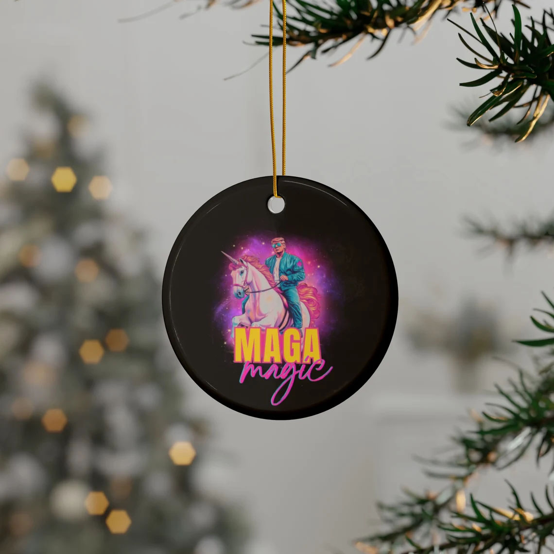 MAGA Magic Ceramic Christmas Ornaments