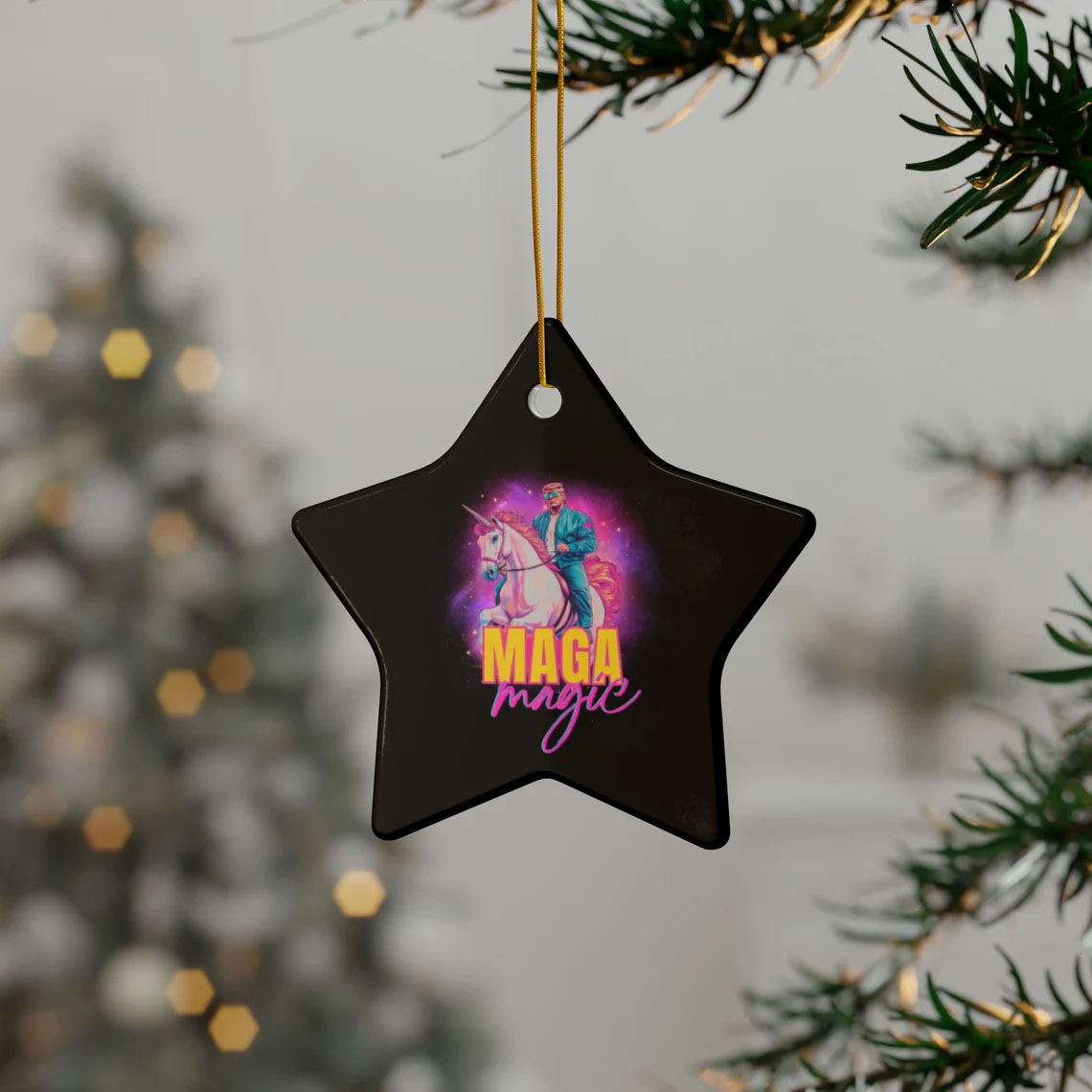 MAGA Magic Ceramic Christmas Ornaments