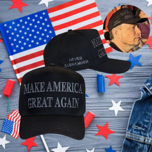 Trump Never Surrender Black MAGA Hat