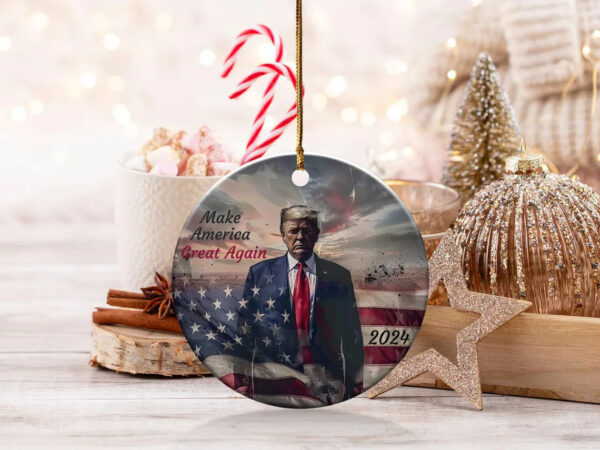 Make America Great Again 2024 Ornament American Flag Trump Decoration